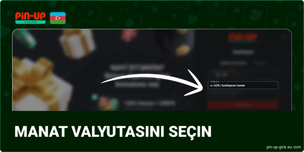 Pin Up Azerbaijan-da əsas valyuta kimi AZN seçin